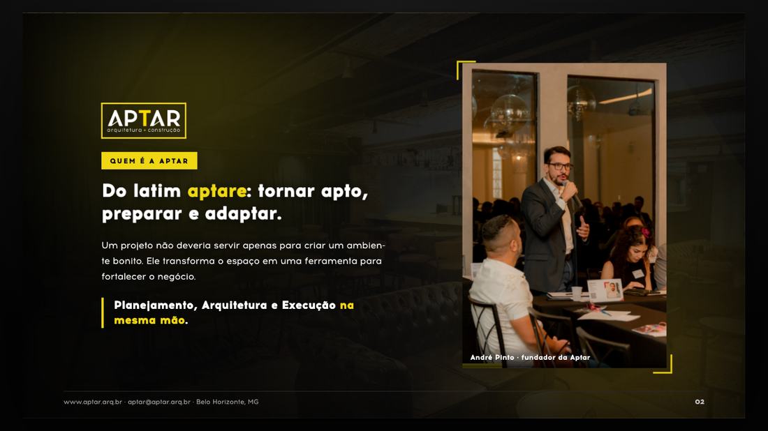 Tela da apresentação: Quem é a Aptar