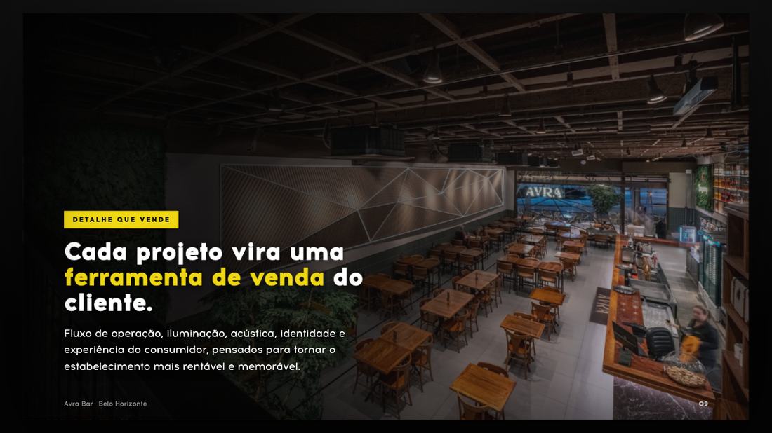 Tela da apresentação: Detalhe que vende