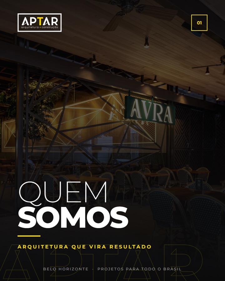 Capa do carrossel Quem somos, com foto de obra entregue e o título em destaque